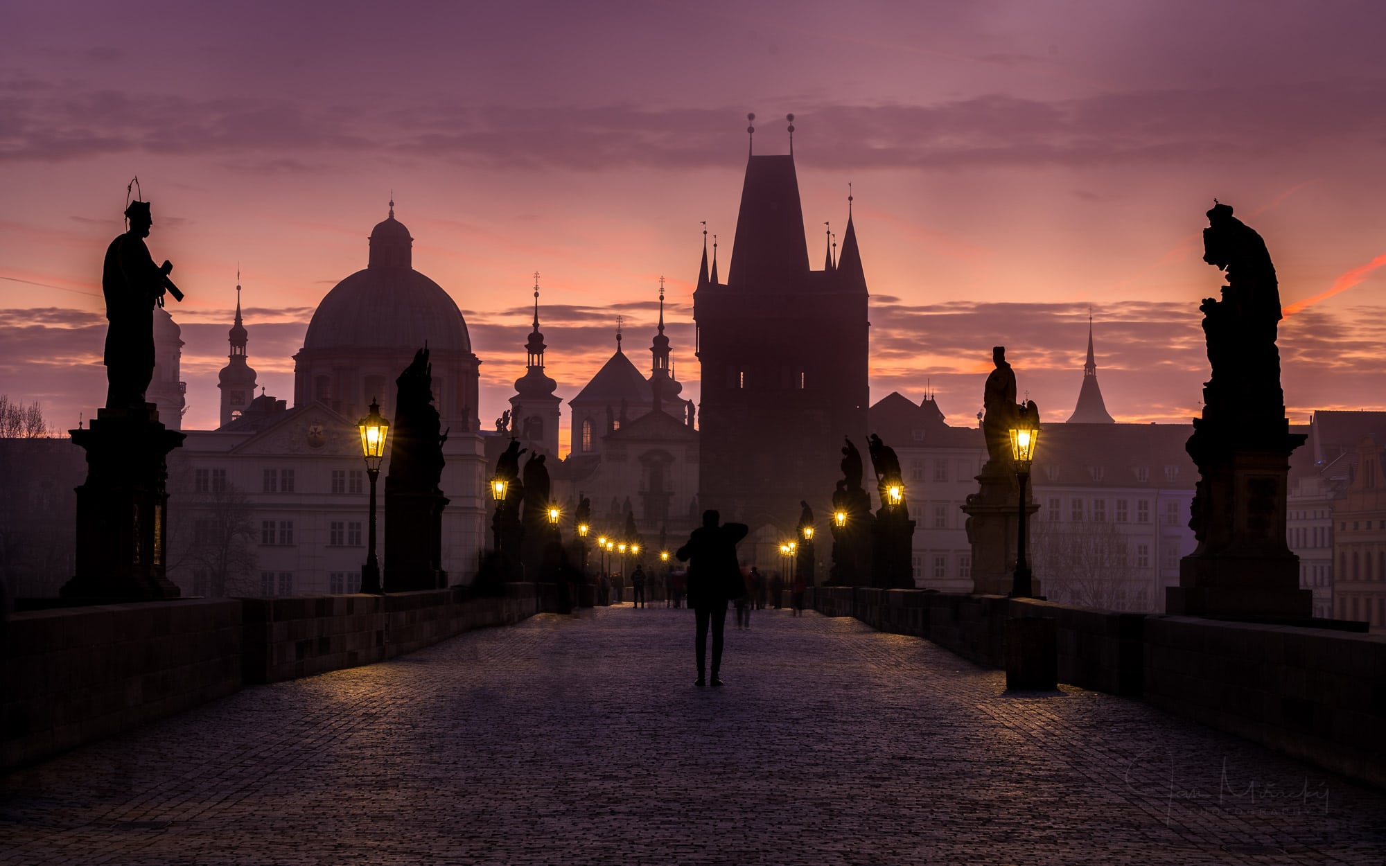 Early morning at Charles bridge, Prague