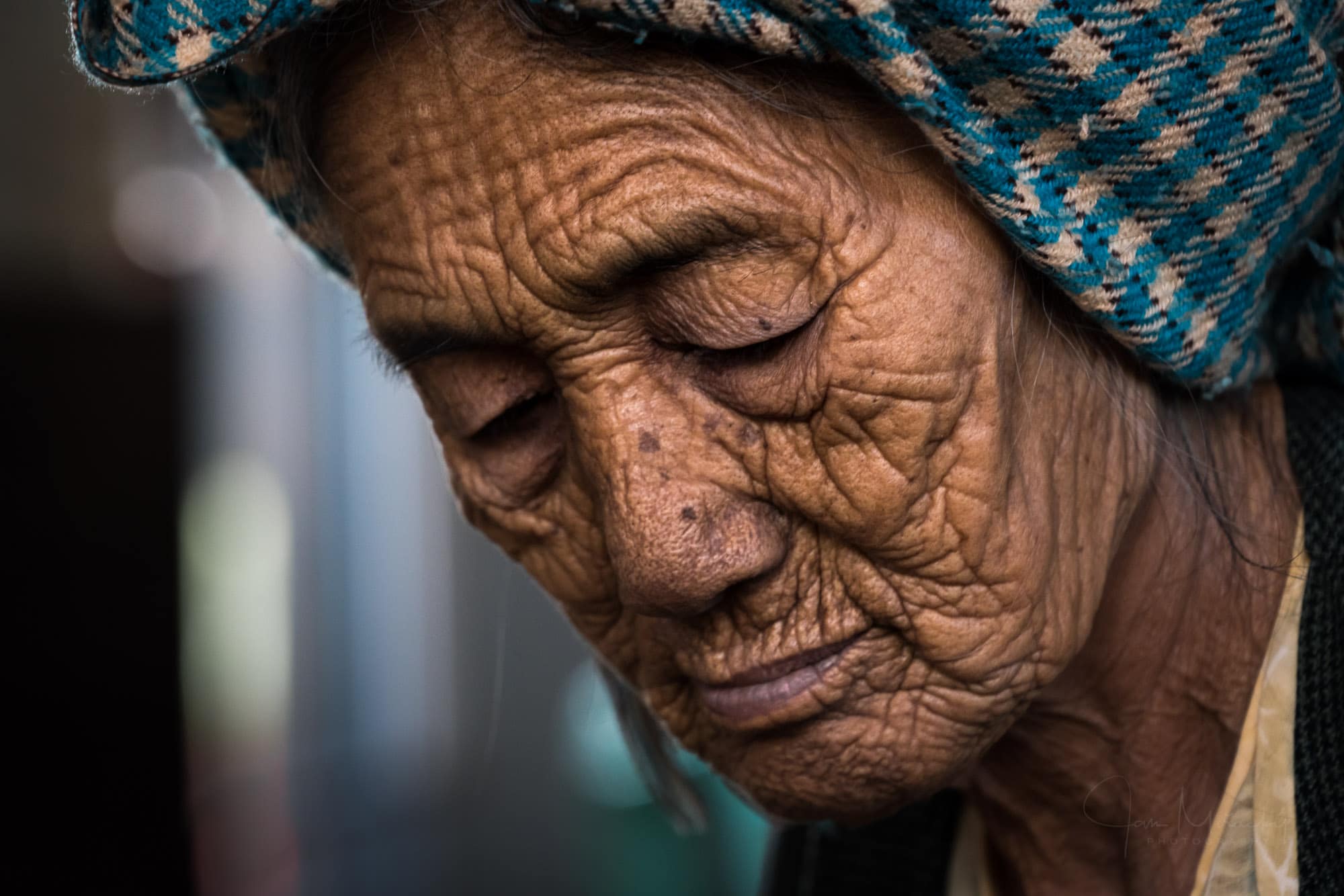 Portrait of an old Burmese woman