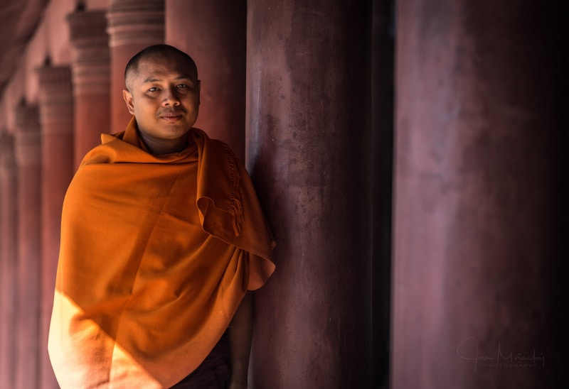 Monk at Royal Palace in Mandalay