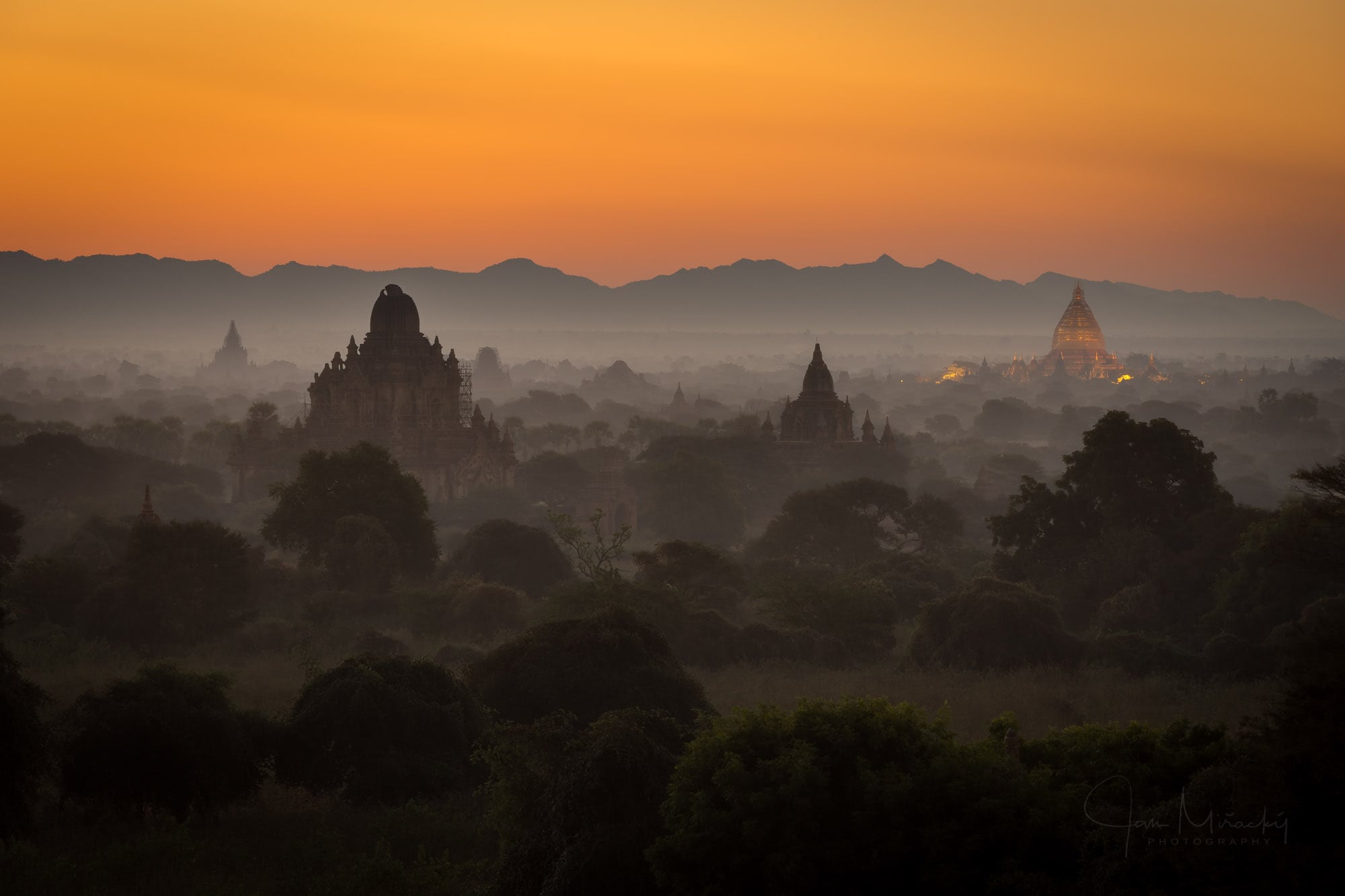Temples of Bagan at sunrise