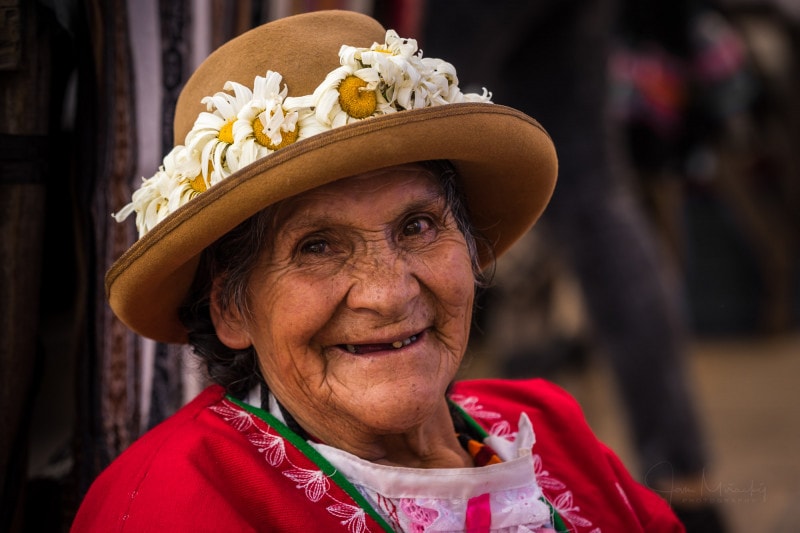 Elderly woman smiling