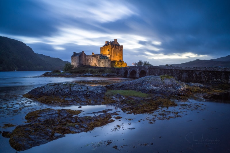 Eilean Donan Castle at dusk