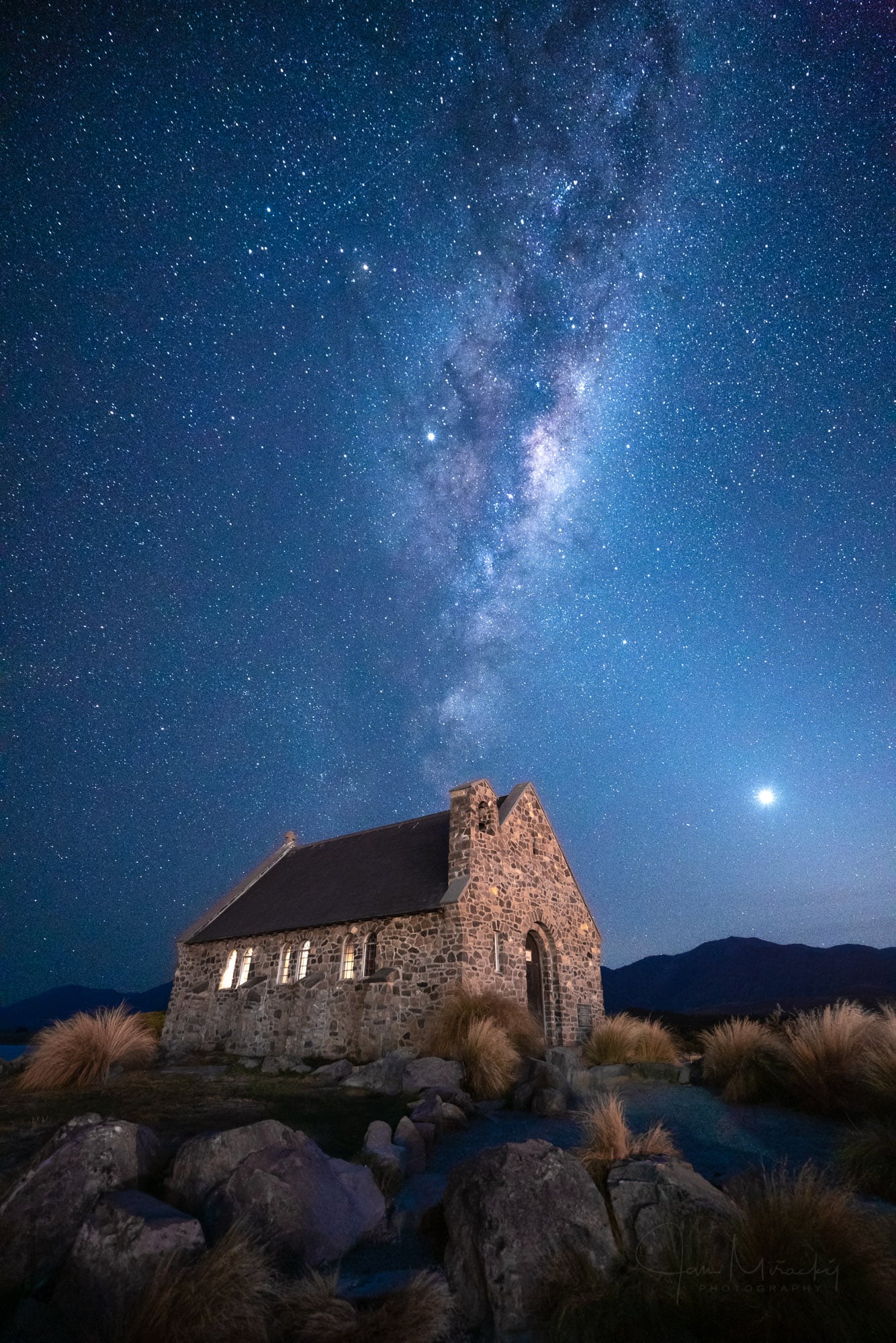 Milky Way at Church of the Good Shepherd, Tekapo, New Zealand