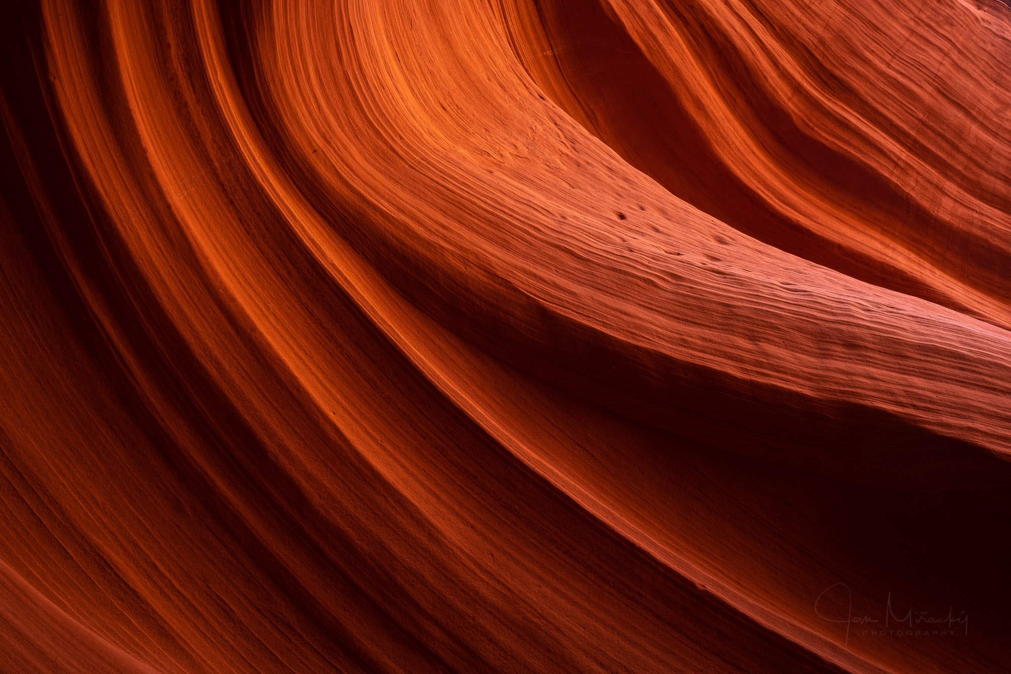 Abstract details of orange slot canyon wall, Arizona