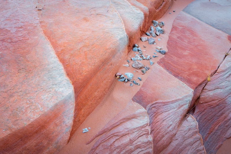 Detail of red rock, Nevada