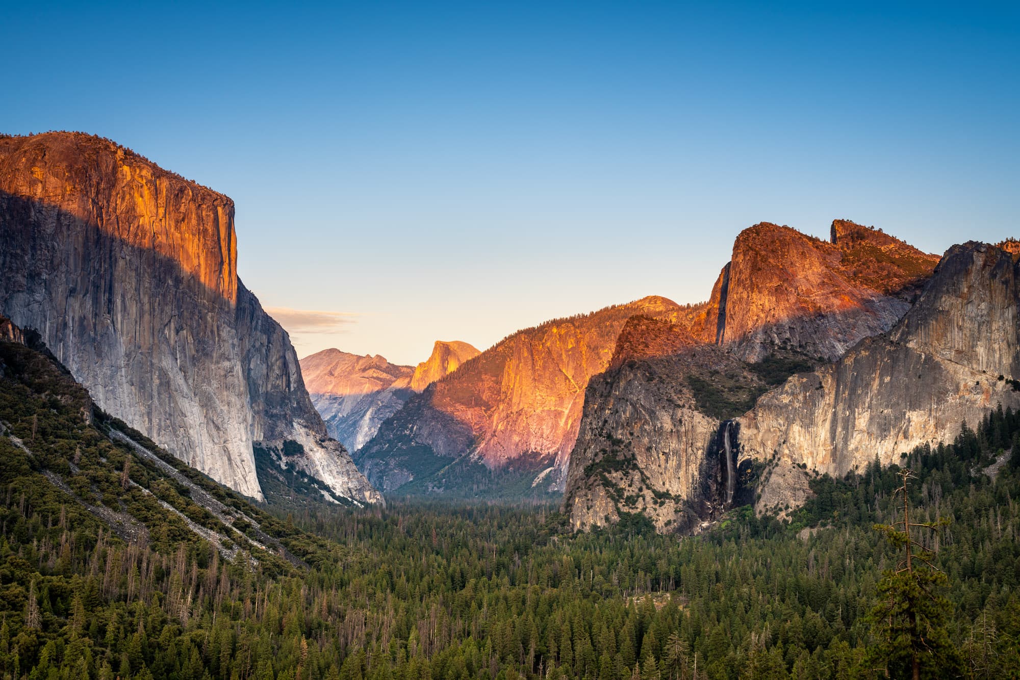 Tunnel view at sunset, Yosemite National Park